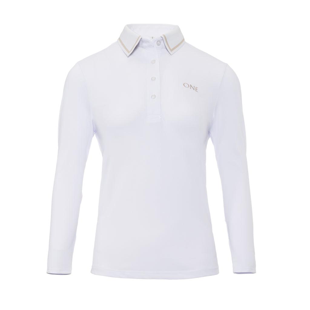 White Signature Polo Long Sleeve