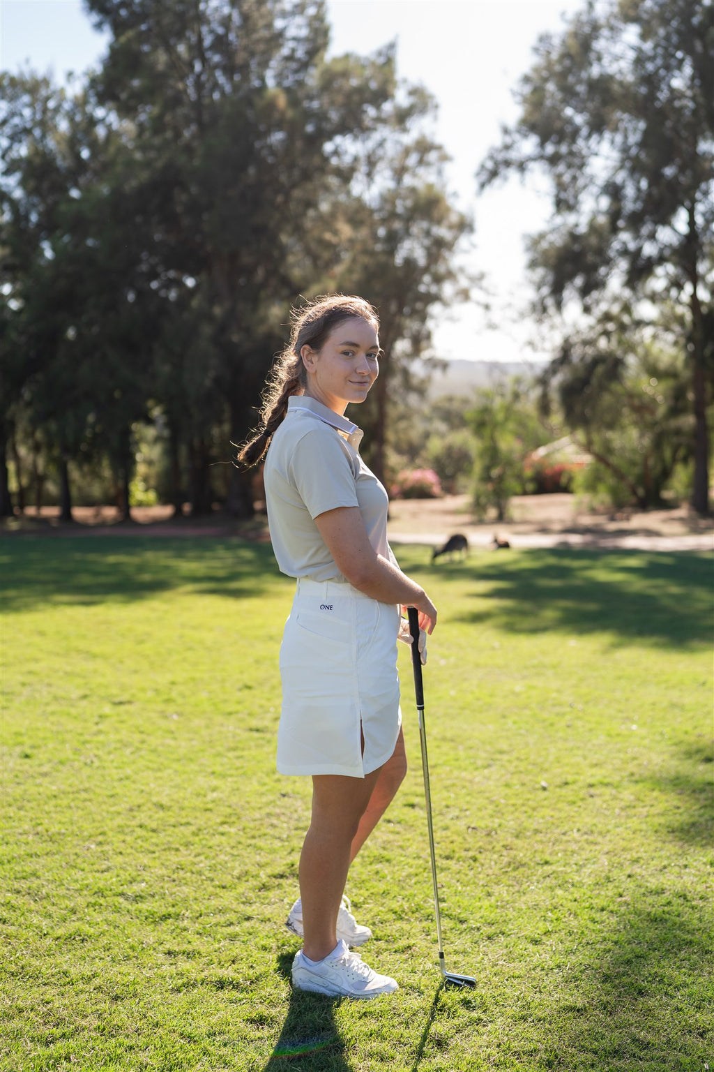 Beige Signature Polo Short Sleeve