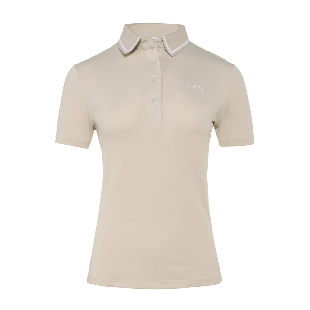 Beige Signature Polo Short Sleeve