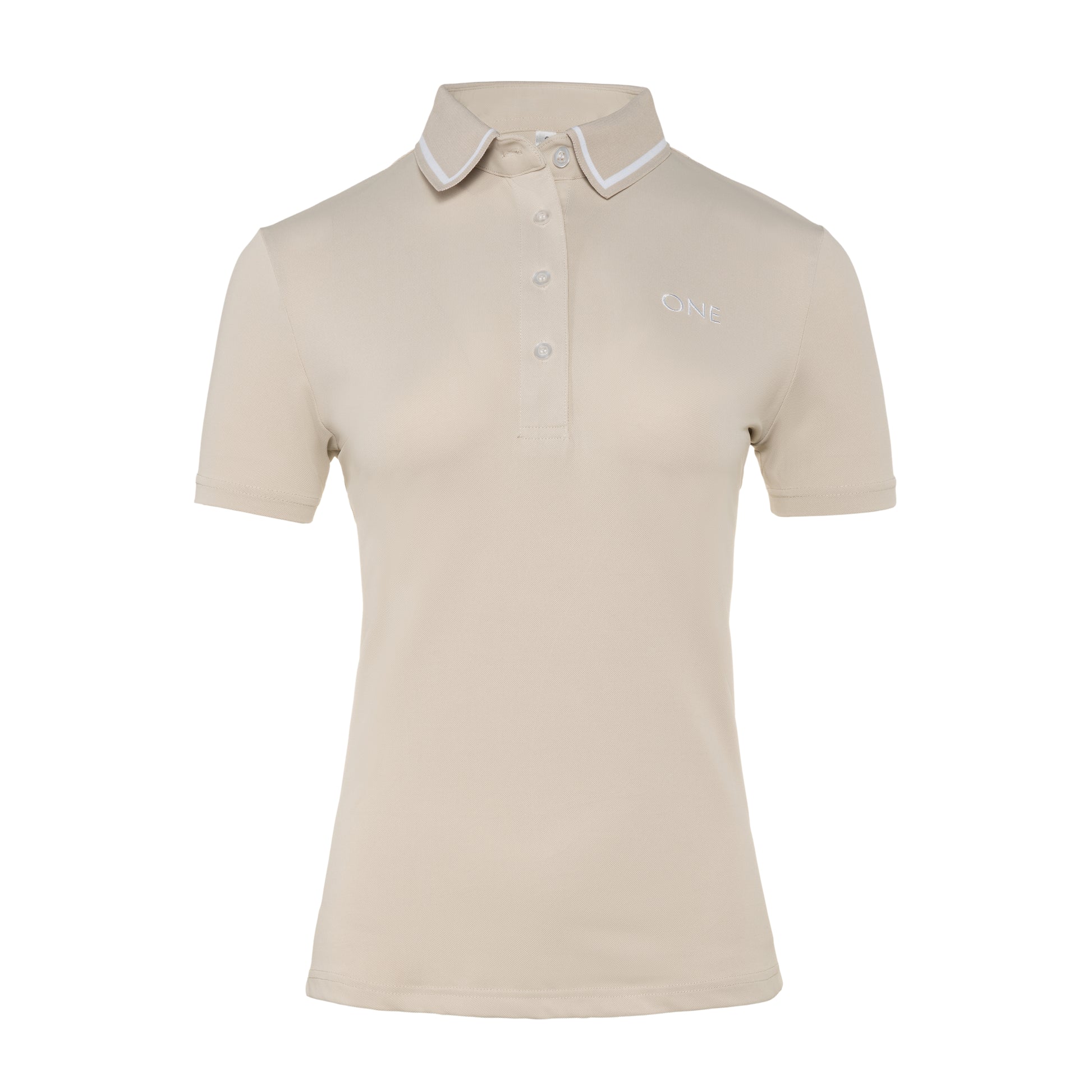 Beige Signature Polo Short Sleeve