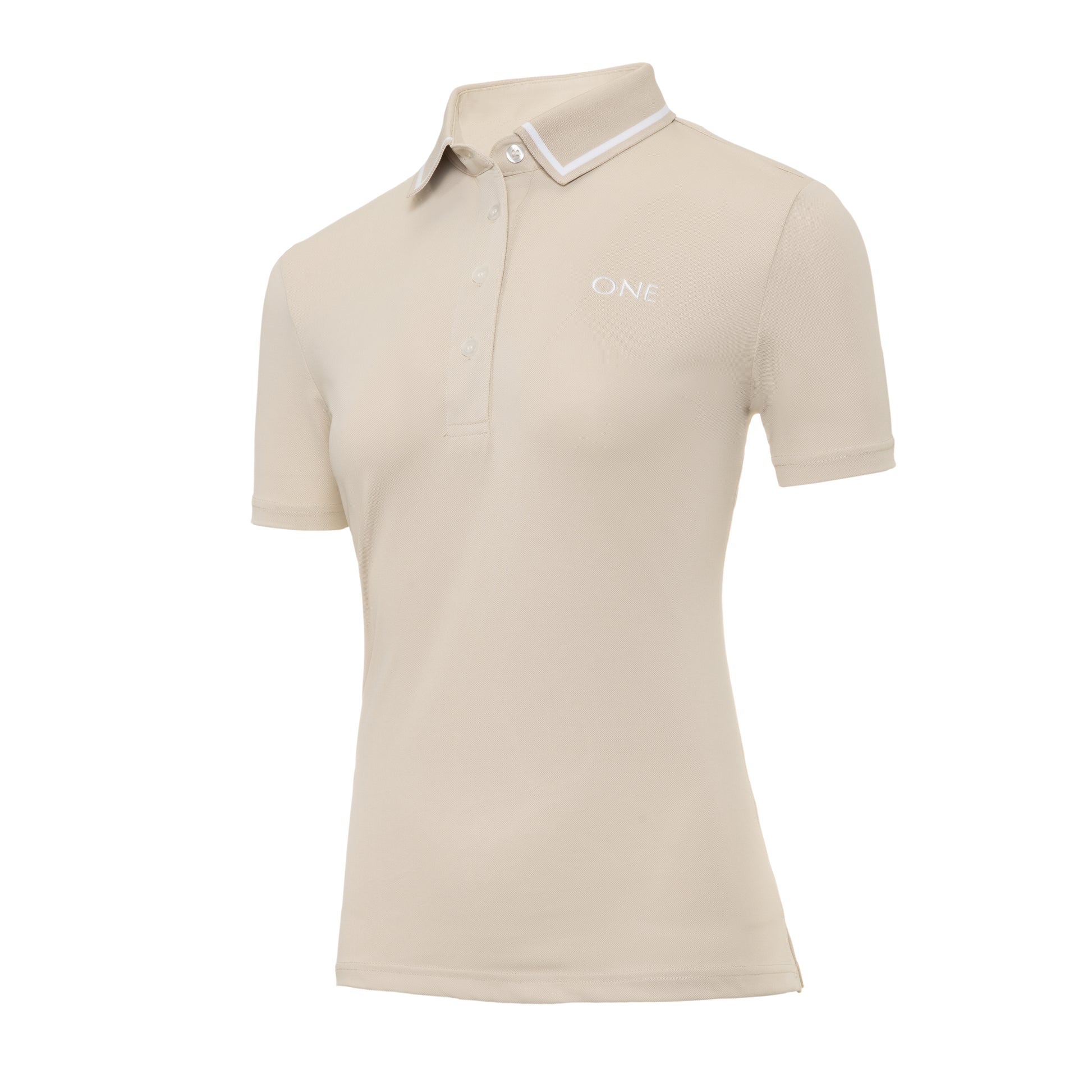 Beige Signature Polo Short Sleeve
